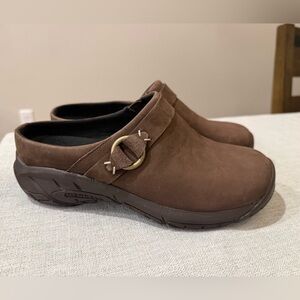 Merrell Women's Brown Mules with Buckle